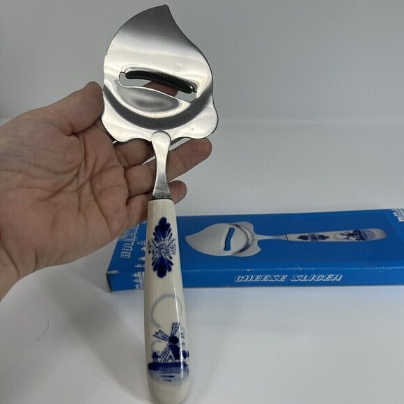 Kaasschaaf Ceramic Handle Windmill Cheese Slicer Stainless Steel New Old Stock - Picture 4 of 8